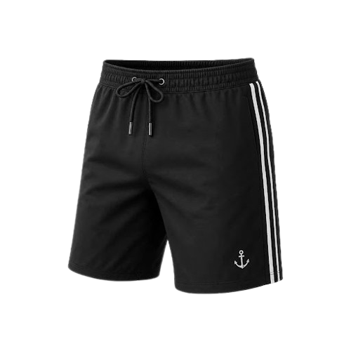 Voyager Line Shorts — Black