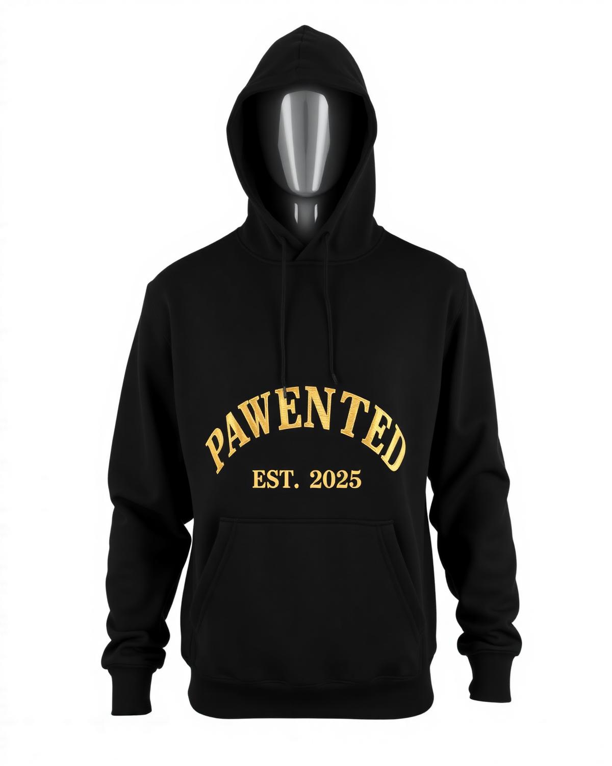 24K Arch Hoodie — Gold on Black (Front & Back)